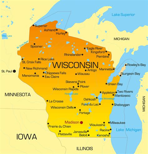 map of wi cities